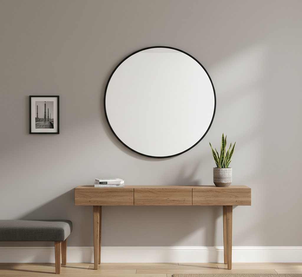 Style Essentials Aluminum Round Mirror 1200mm