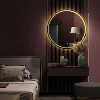 Round Frameless LED Mirror