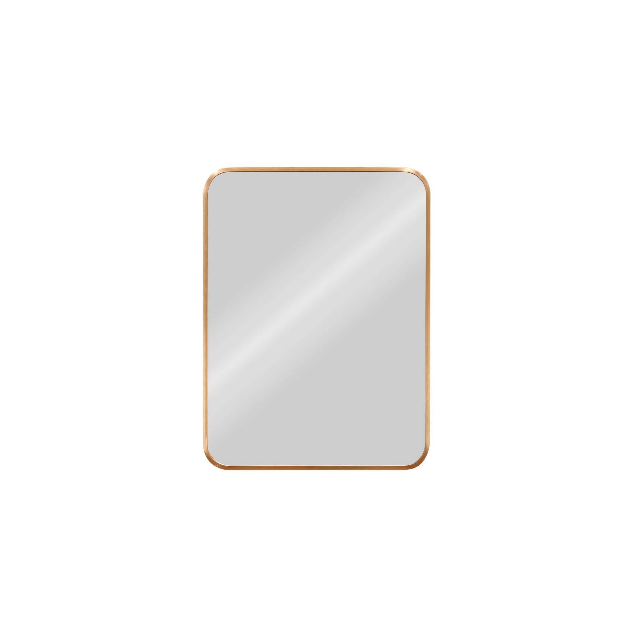 Aluminium Urban Classic Frame Mirror in Brushed Gold, wall mirror with clean lines and modern design.