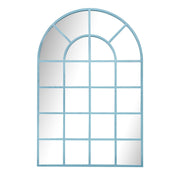 Large Arch Mirror with wood-styled resin frame and arched top, perfect for home decor enhancement.