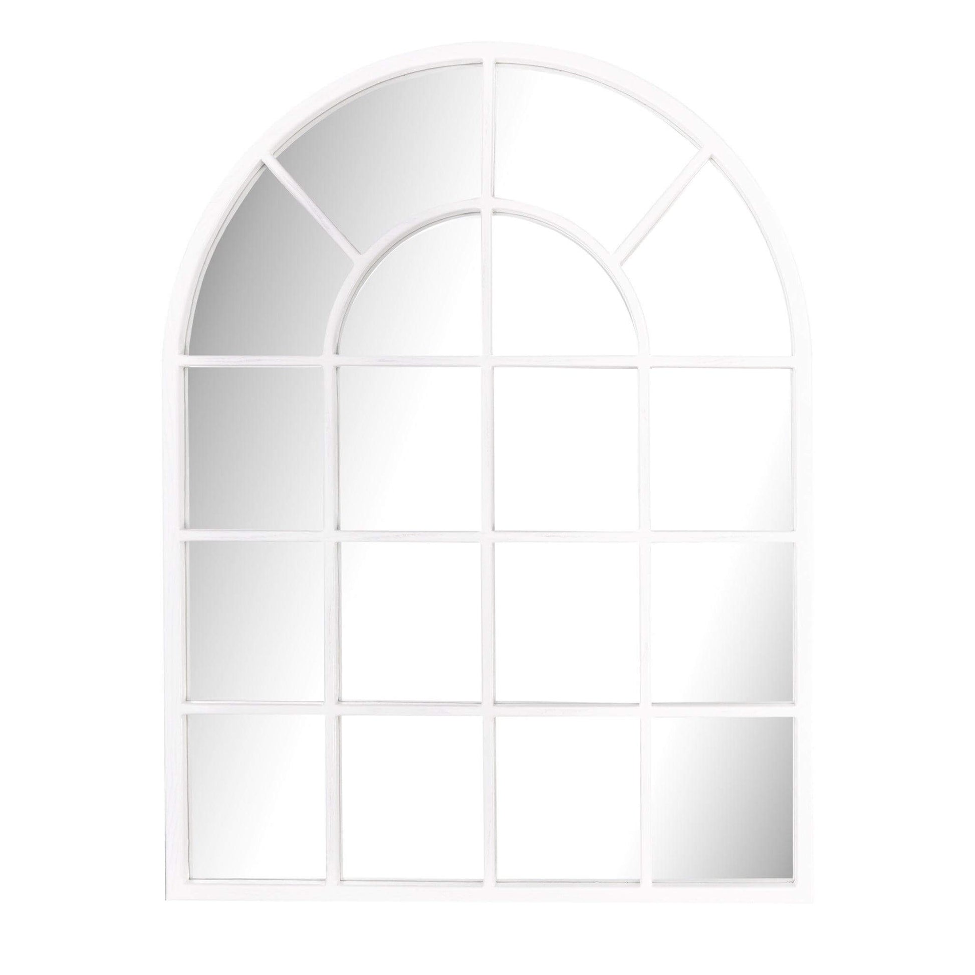 Arch Mirror - Medium with arched top and windowpane design, ideal for enhancing entryways or living spaces.