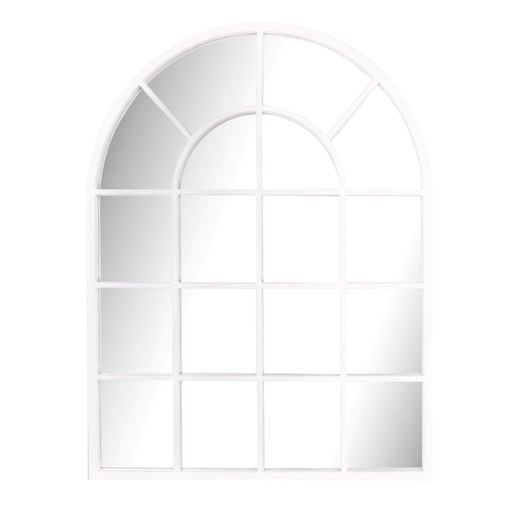 Arch Mirror - Medium with arched top and windowpane design, ideal for enhancing entryways or living spaces.