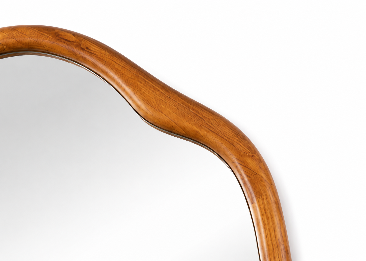 Irregular Walnut Mirror - 760x1000