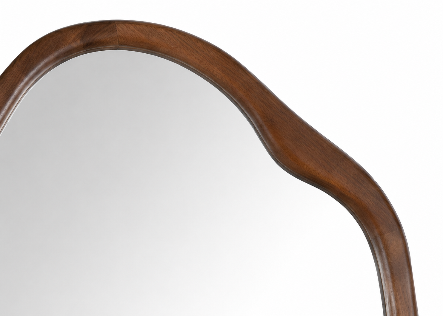 Irregular Dark Walnut Mirror - 600x800