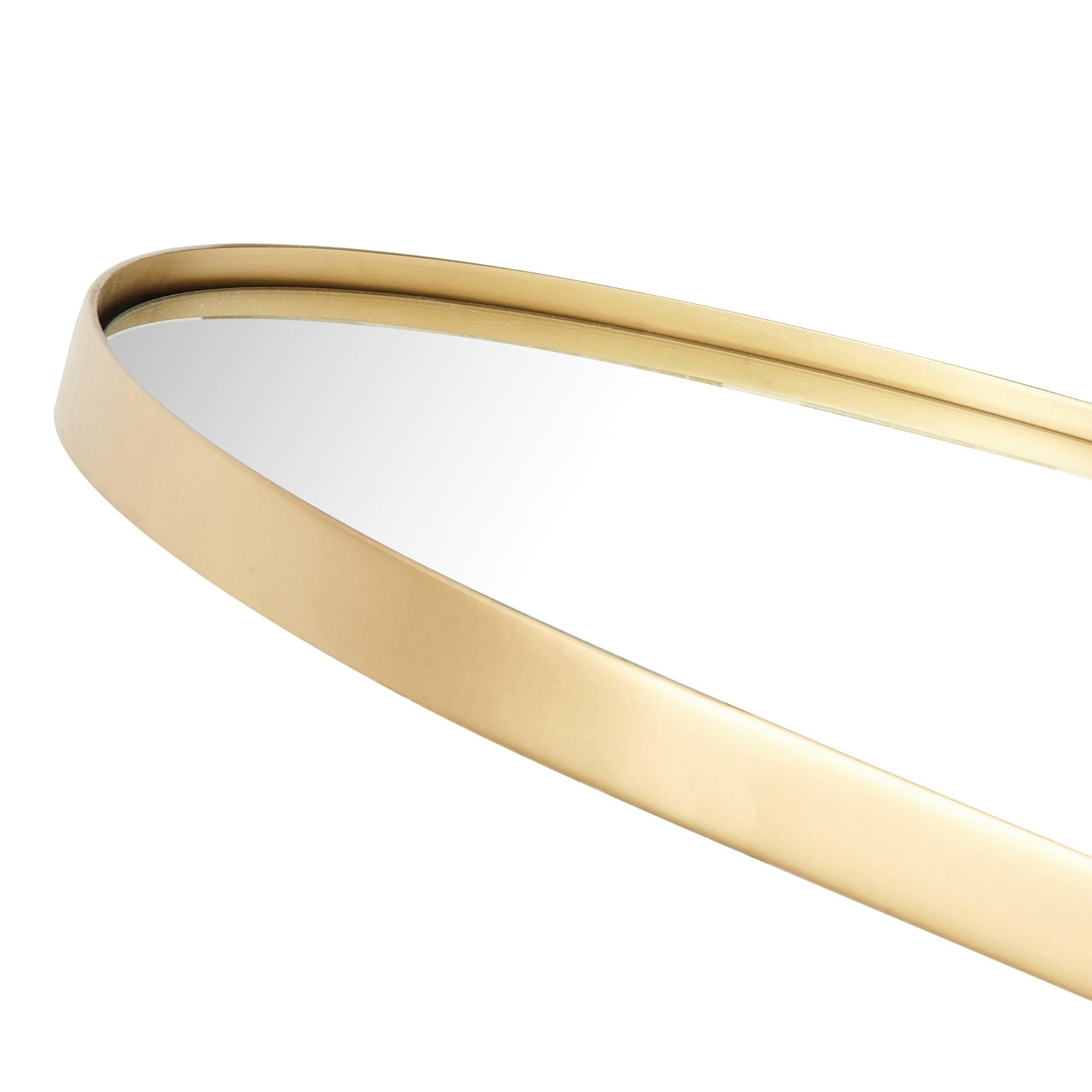 Close up detail of the Crescent Mirror Large in Black