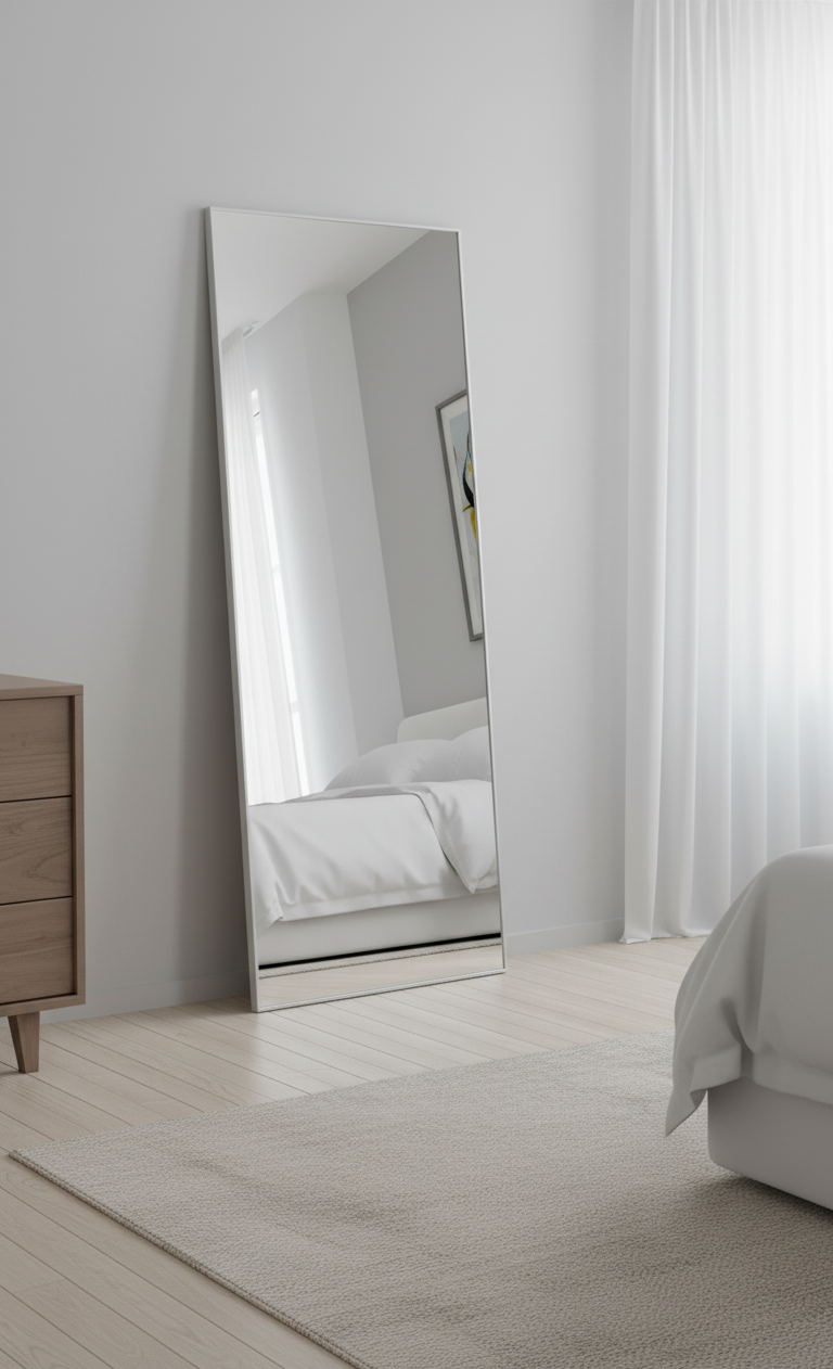 Style Essentials Solace Leaning Mirror – Silver - 1930 x 760mm