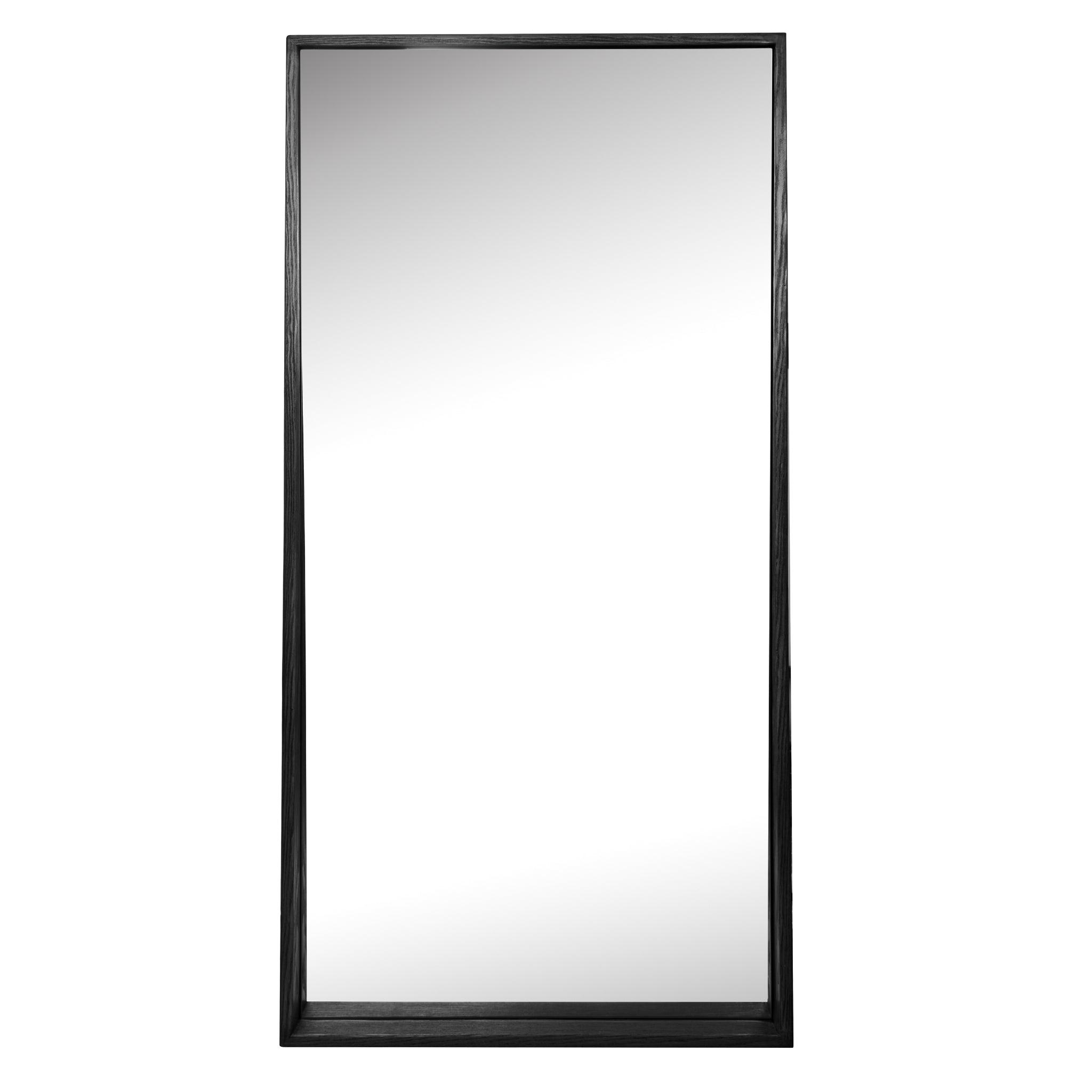 Jupiter Mirror with sleek black wood-styled resin frame, full-length, modern minimalist design, 1800mm x 900mm.
