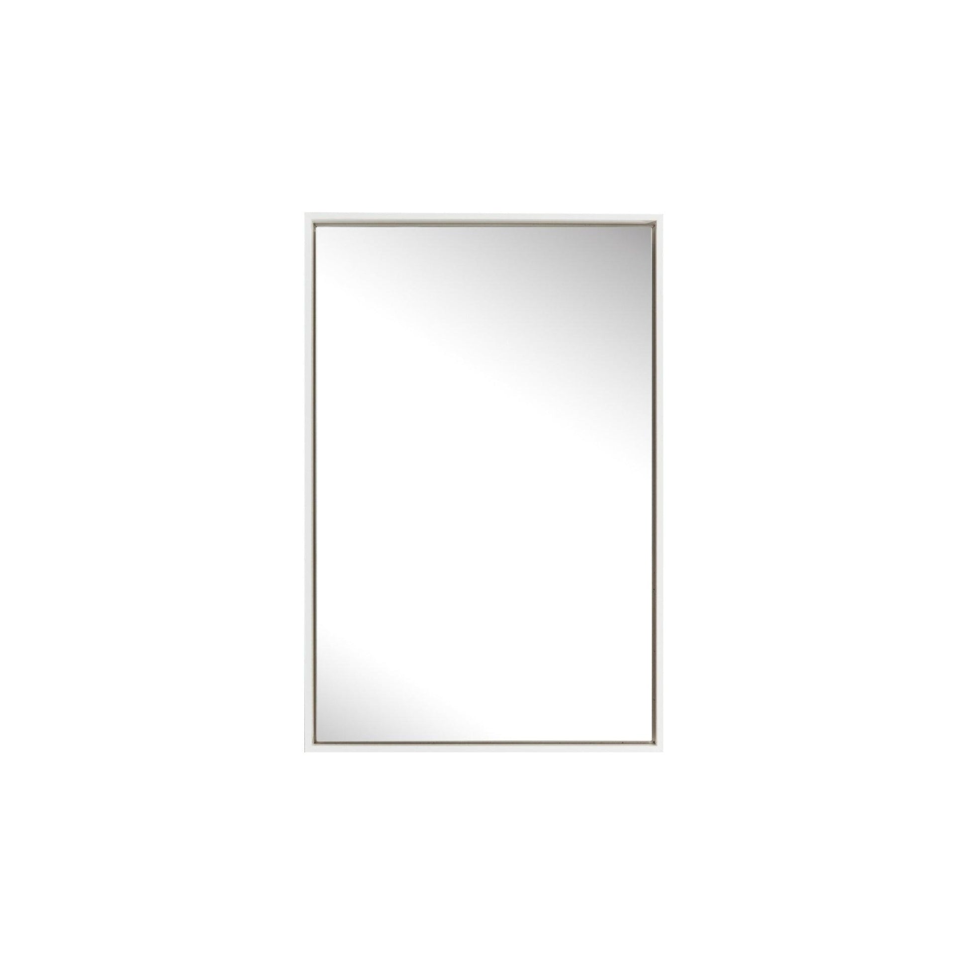 Lily Mirror - Small sleek design with floating wooden frame, perfect for bedrooms or dressing rooms.