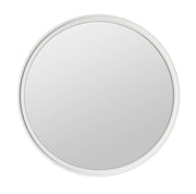 Lily Round Mirror with sleek resin frame and 900mm diameter, perfect for modern home decor.
