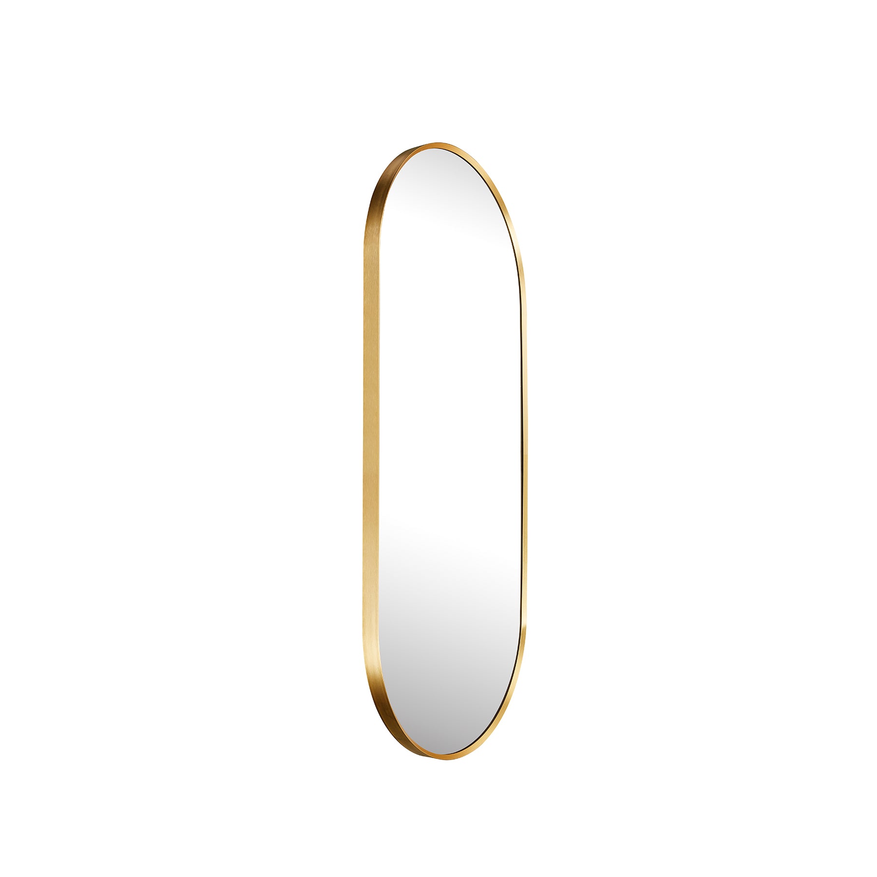 Slanted Edge Pill Framed Aluminum Mirror - 500 x 1200mm