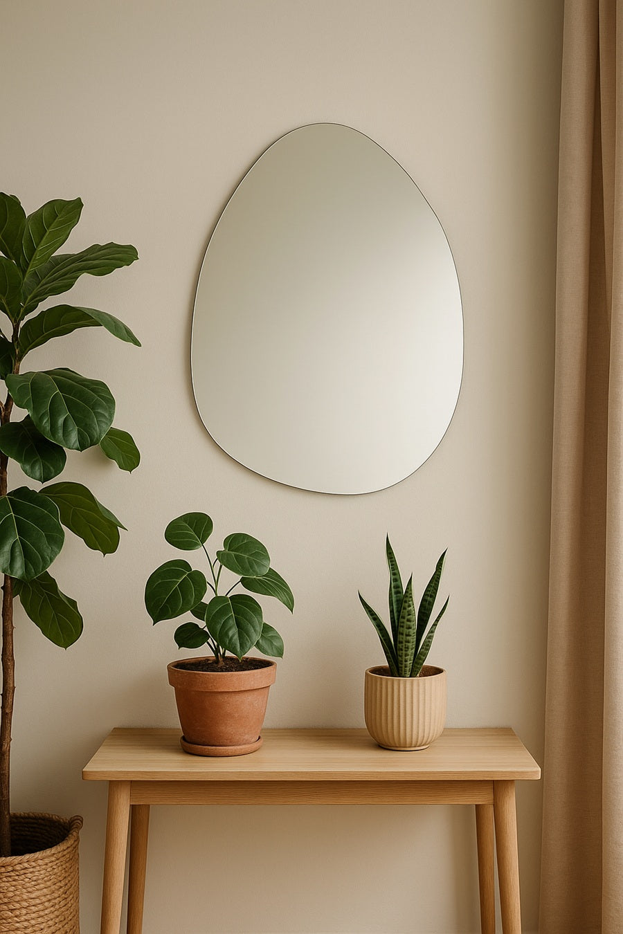 Irregular Shaped Frameless Mirror - 600 x 800mm