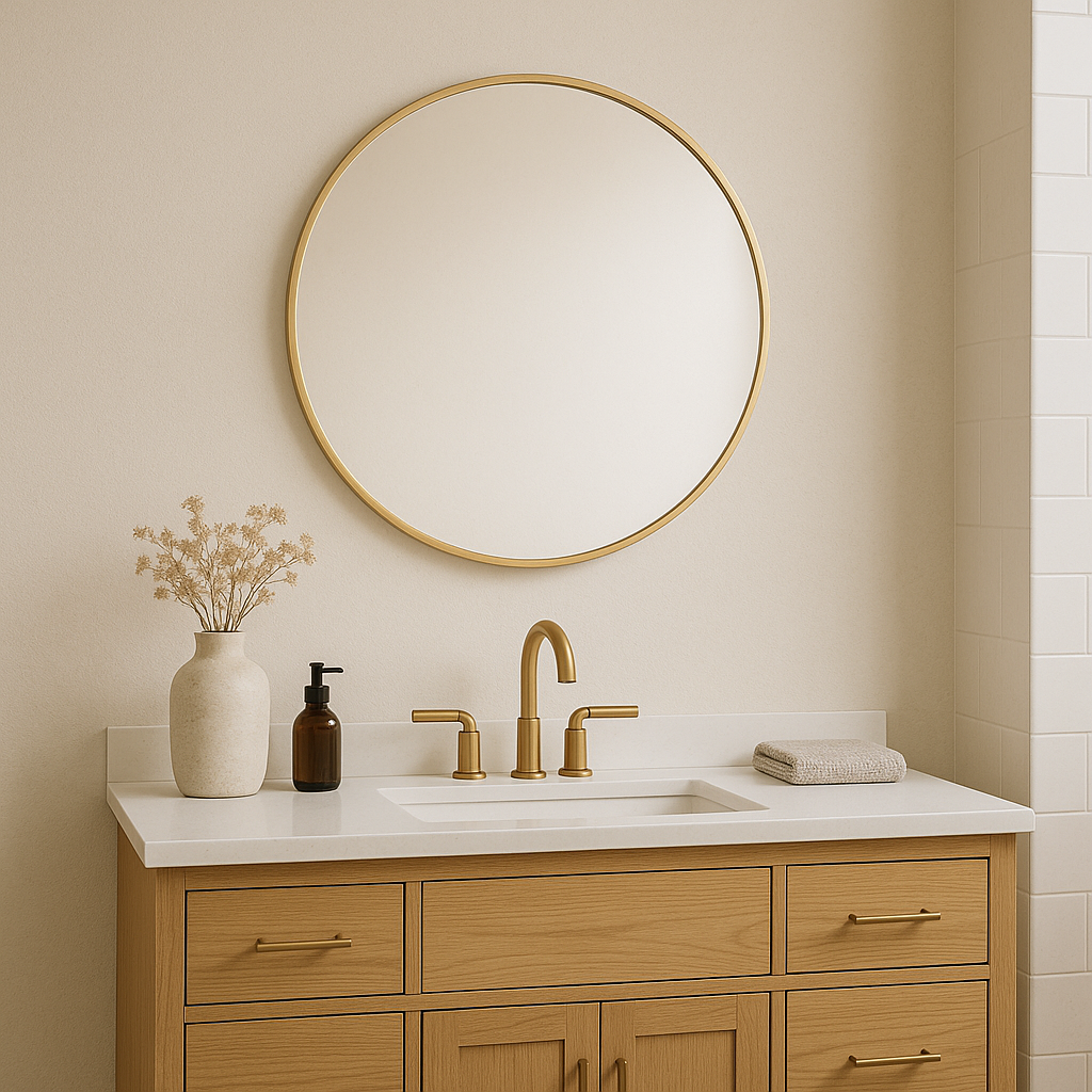 Style Essentials Aluminum Round Mirror 800mm