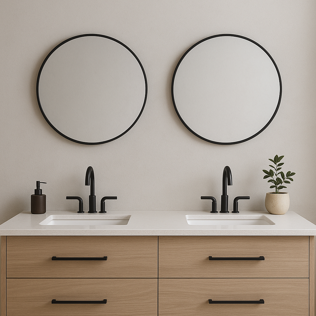 Style Essentials Aluminum Round Mirror 800mm