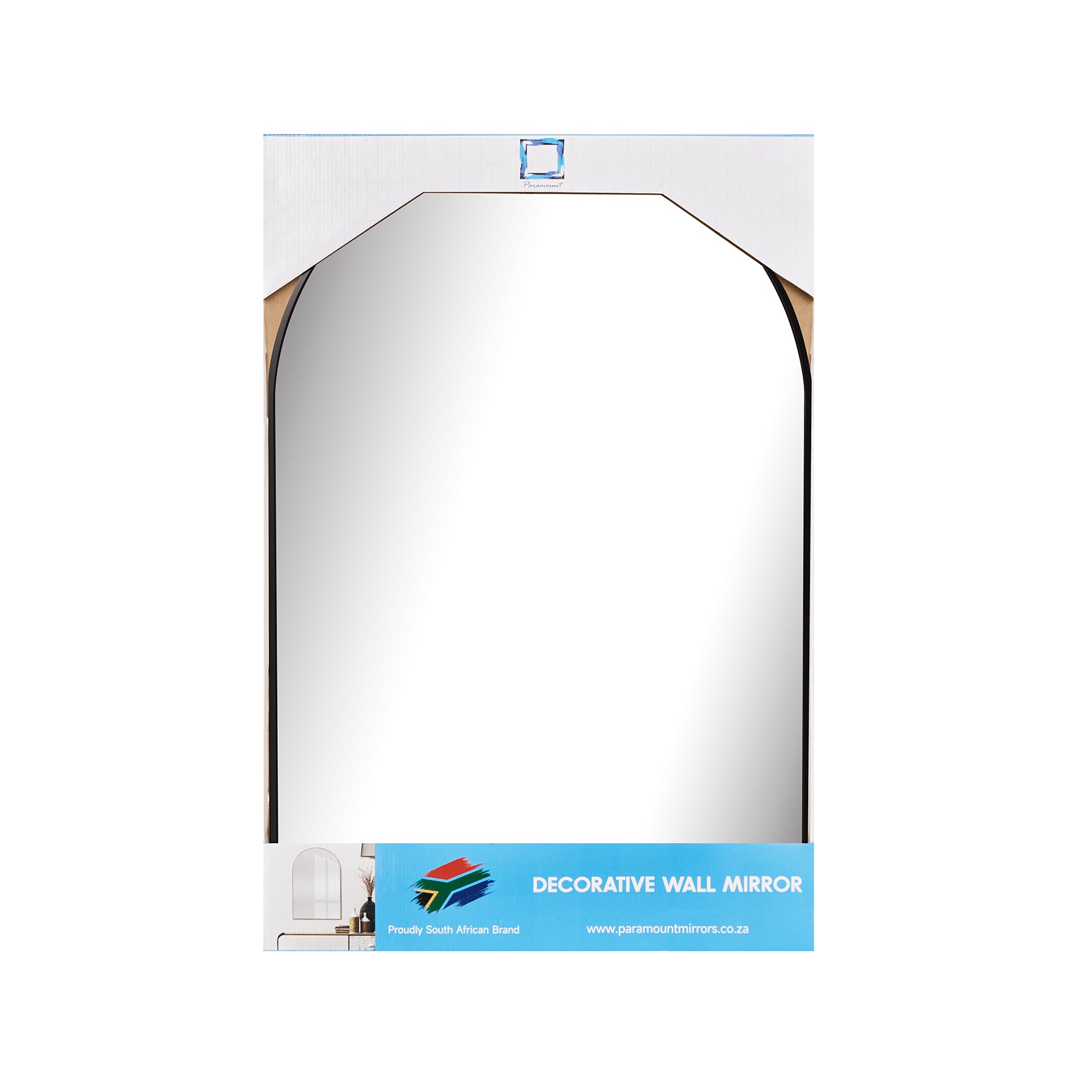 Style Essentials Eclipse Arch Mirror Black - 760 x 500mm