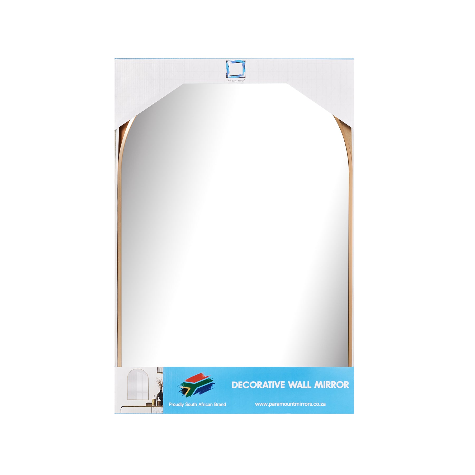 Style Essentials Eclipse Arch Mirror Gold - 760 x 500mm