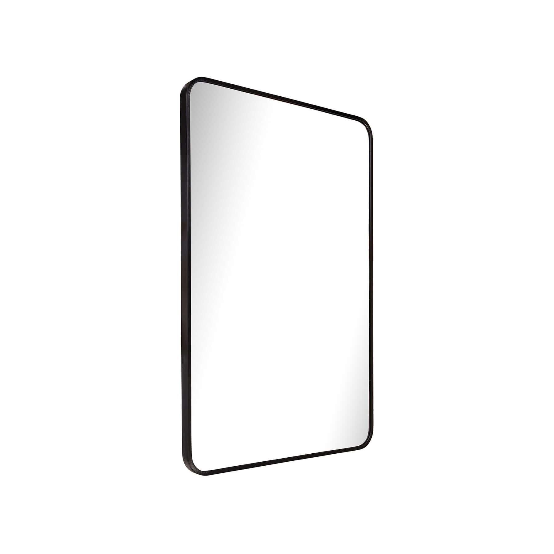Aluminium Urban Classic Frame mirror in matte black, showcasing clean lines and elegant design.
