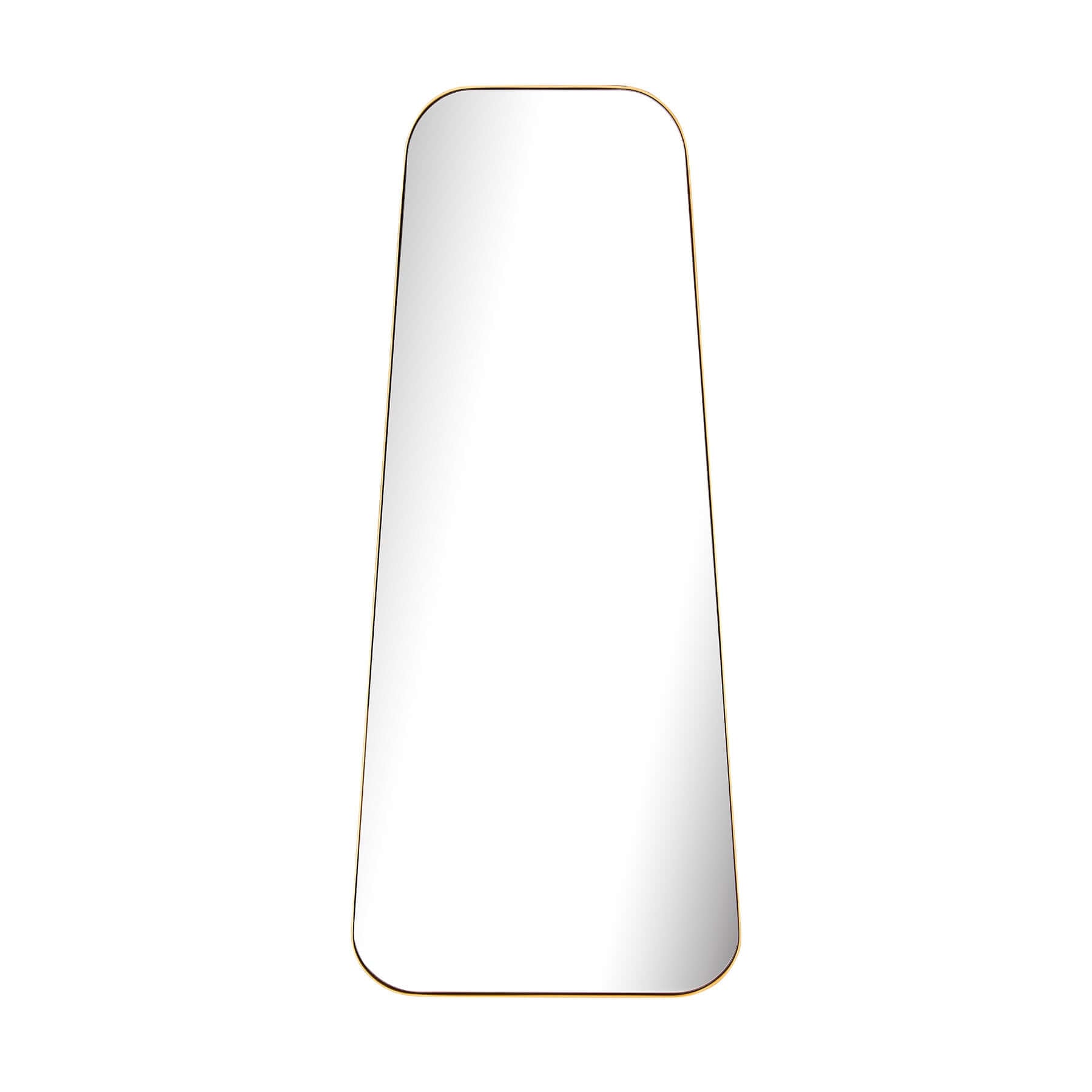 Bravo Mirror Range sleek gold framed mirror with a contemporary curved design, perfect for modern interiors.