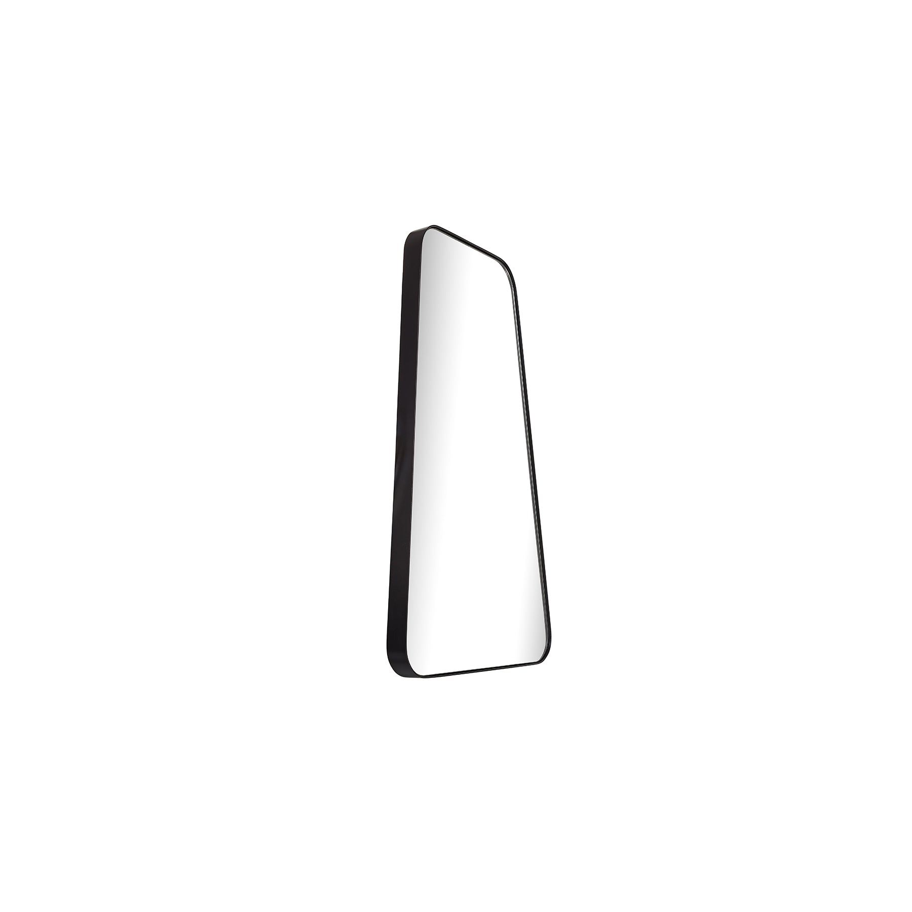 Bravo Mirror Range, sleek black framed mirror with a modern curved rectangular shape, perfect for stylish interiors.