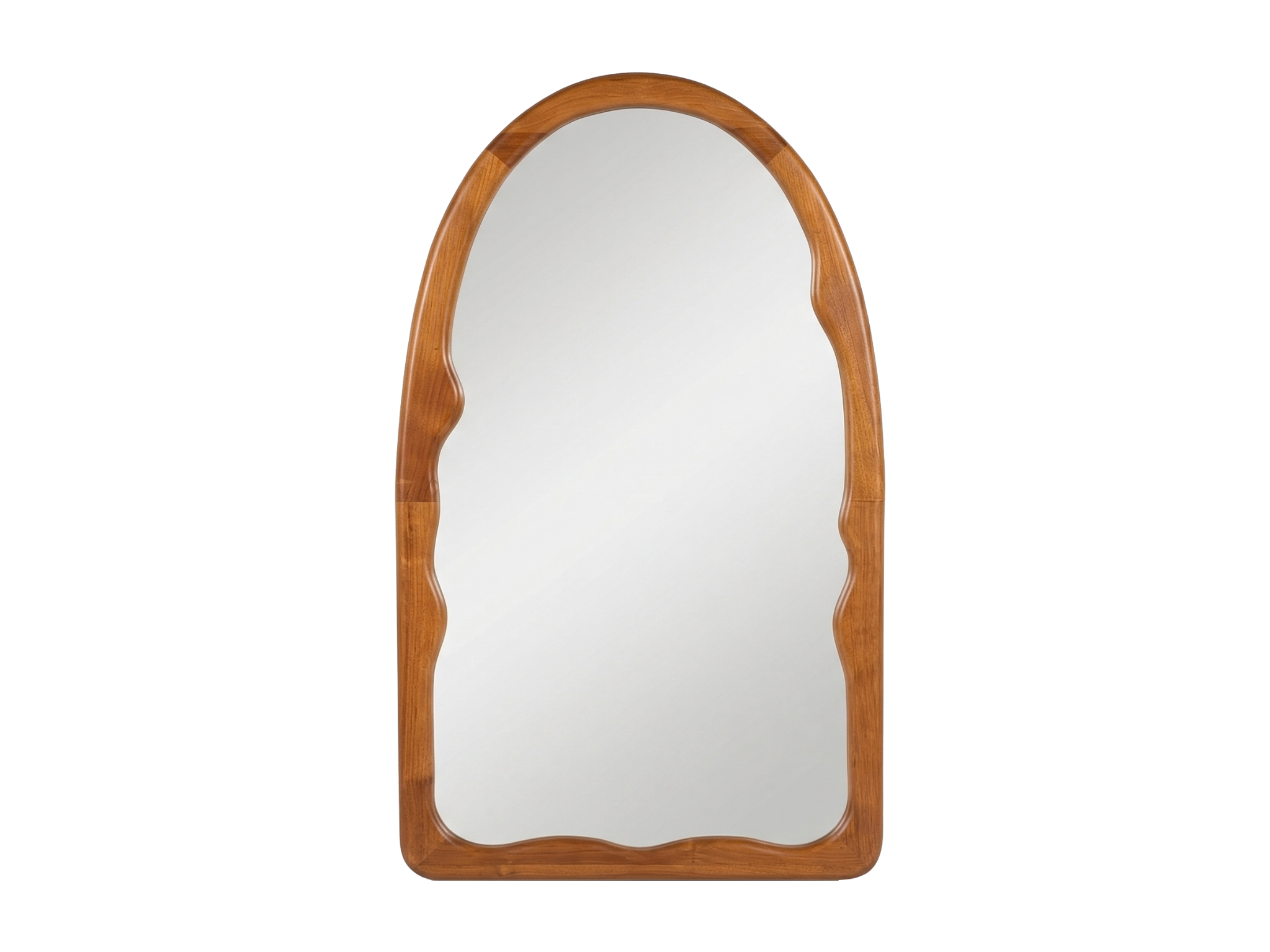 Irregular Arch Walnut Mirror