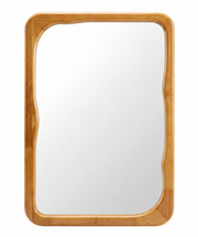 Irregular Square Mirror Walnut - 600x900mm