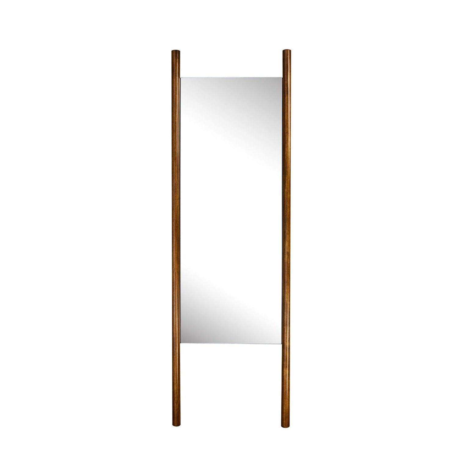 Jasmine Mirror with oak finish, tall leaning design for versatile home decor, 1600mm x 600mm.
