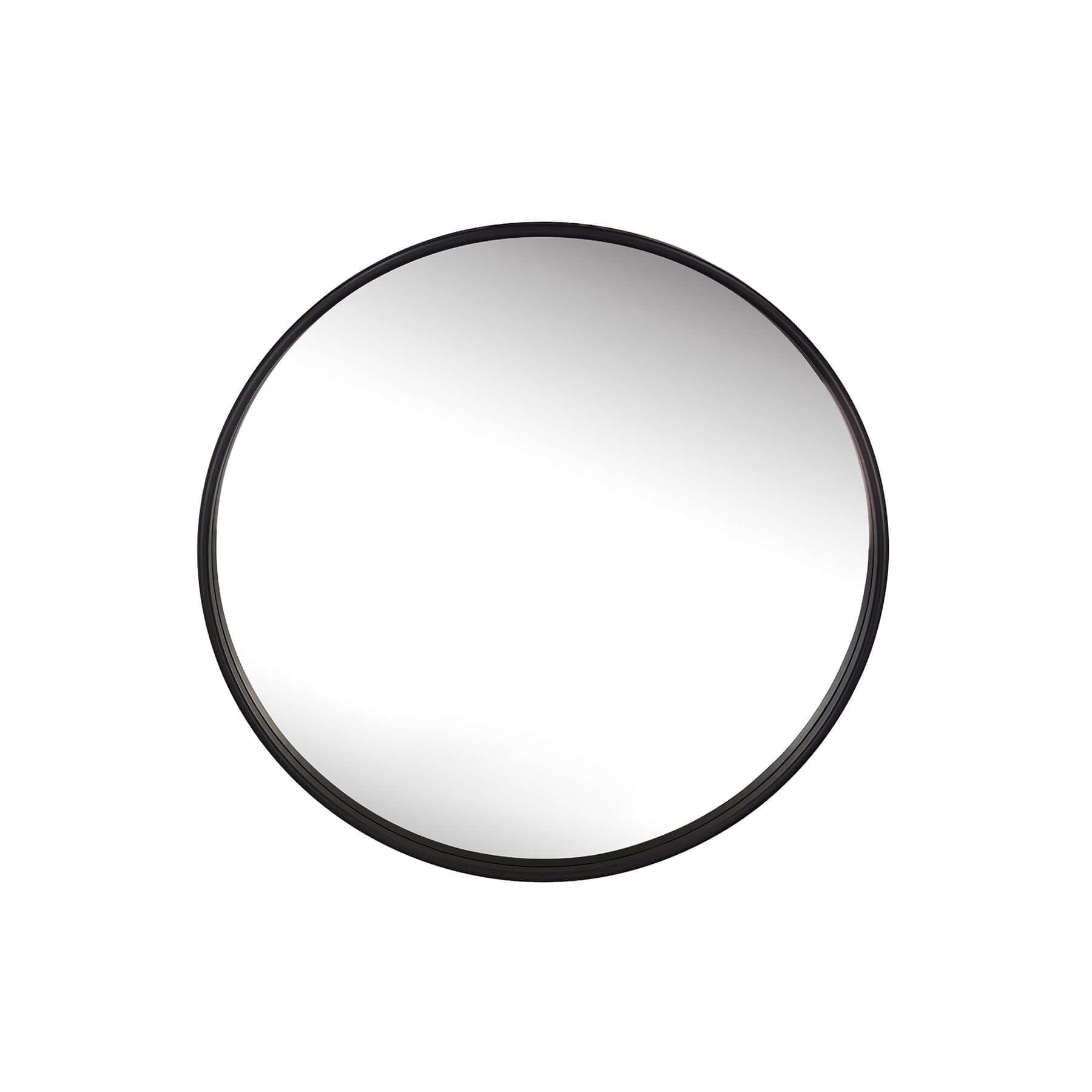Maan Mirror - Round mirror with sleek metal frame for contemporary home decor.