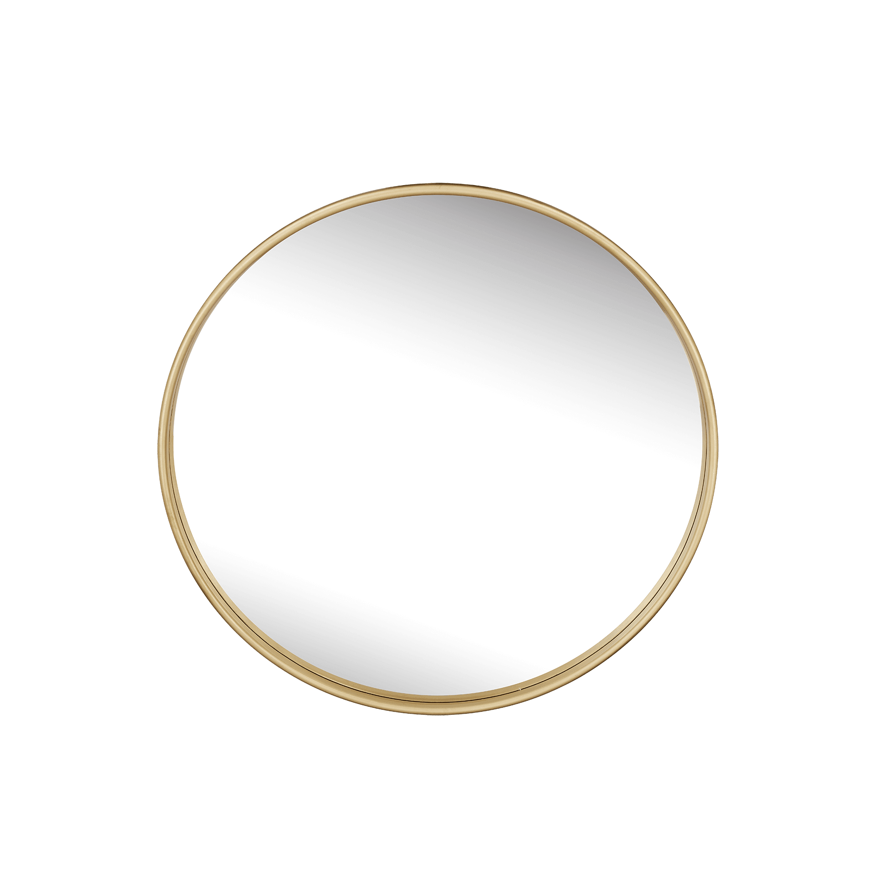 Maan Mirror - large round mirror with a sleek metal frame for modern decor enhancement.