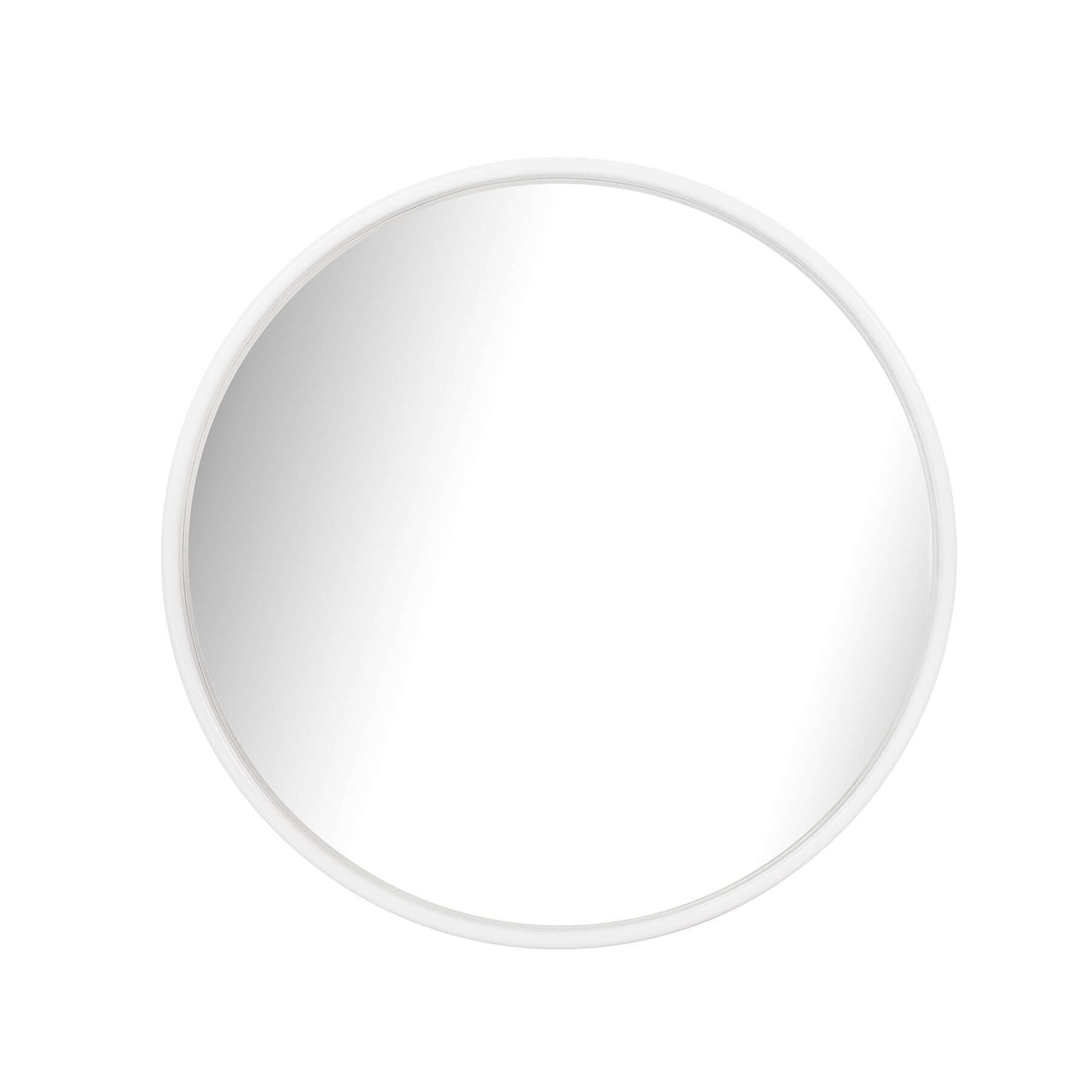 Maan Mirror - Large round mirror with a sleek white frame, designed to enhance modern interior decor.