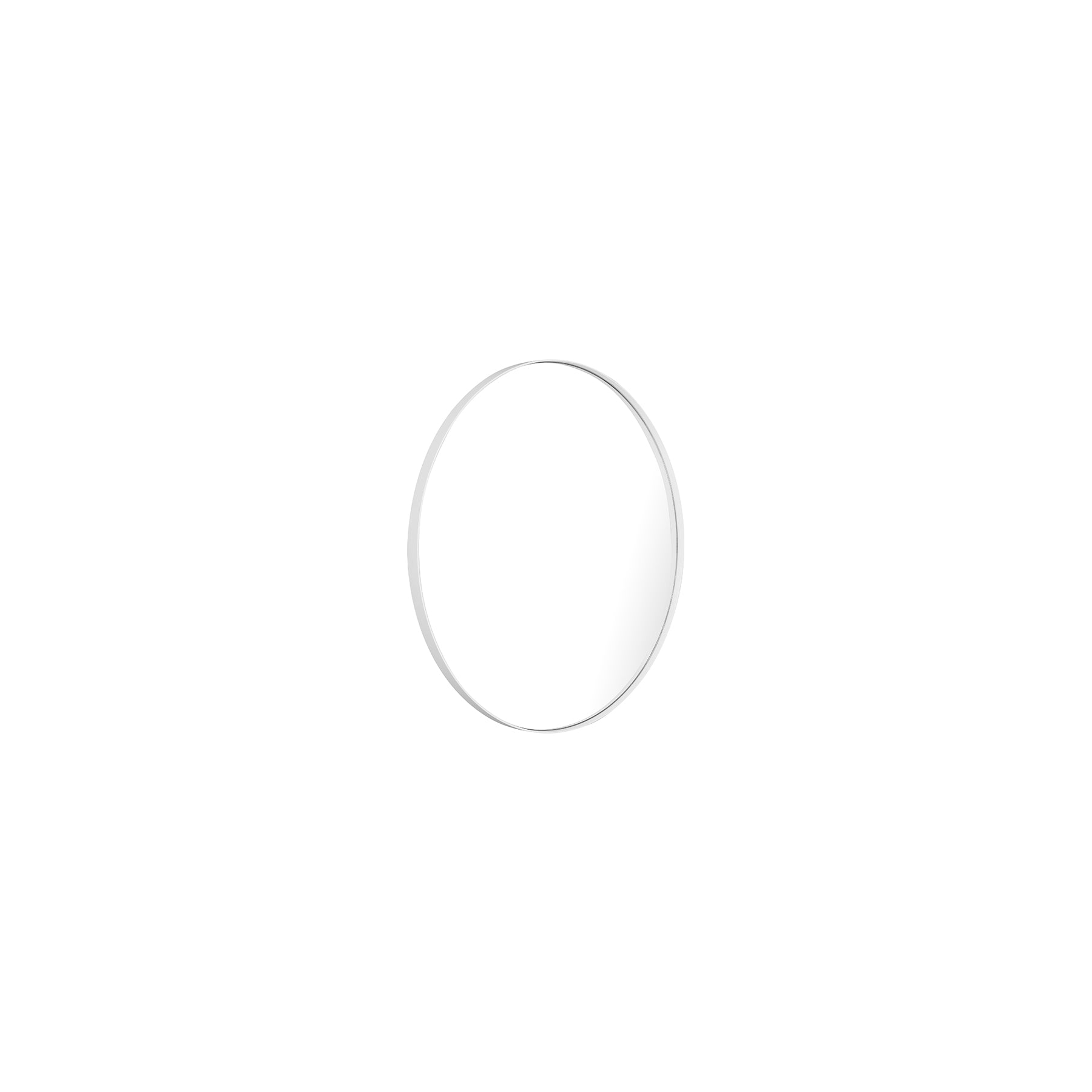 Metal round mirror with a sleek design, measuring 600mm, ideal for stylish home decor.