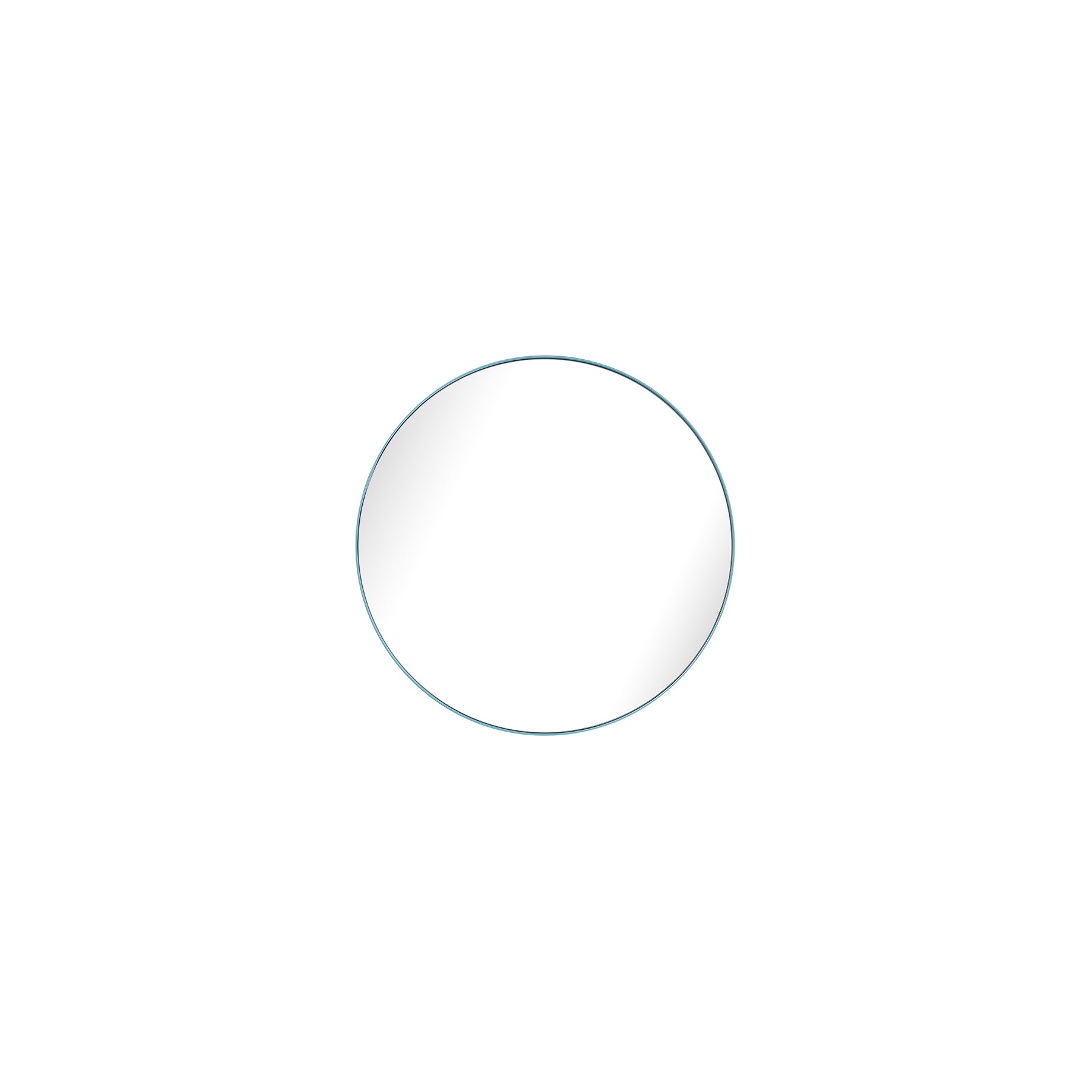 Metal Round Mirror with a strong frame, measuring 600mm, perfect for industrial chic decor in various spaces.