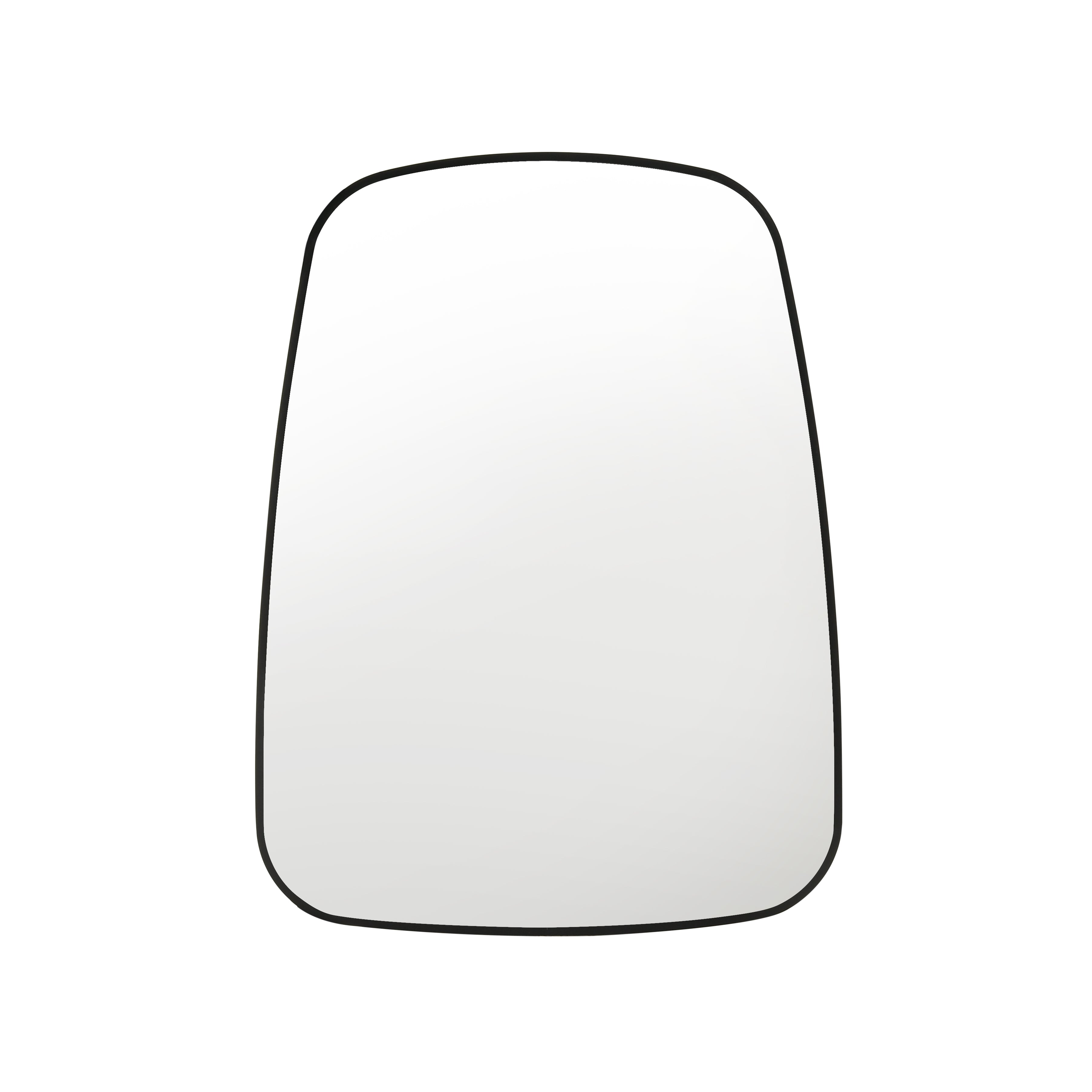 Aluminium frame mirror 700x900mm with soft edges in black, perfect for modern home decor.