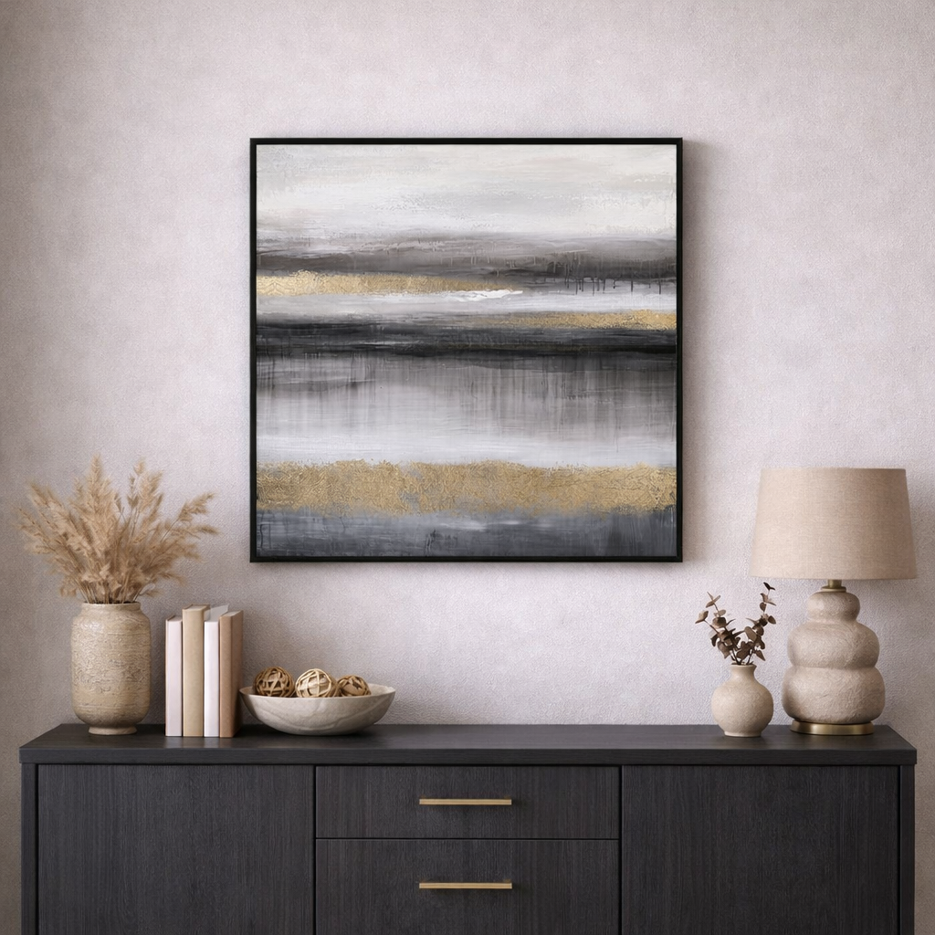 Gilded Horizon II Framed Canvas
