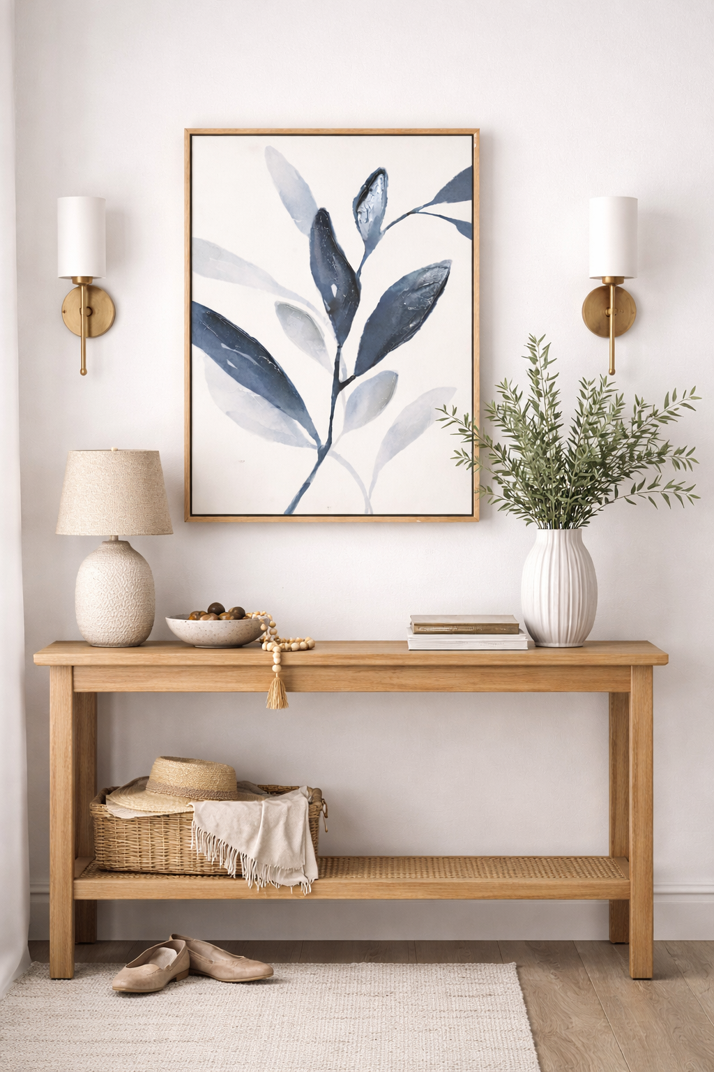 Indigo Stem II Framed Canvas — alternate view