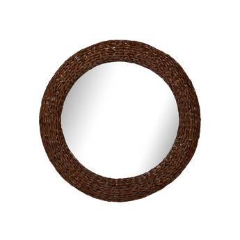 Full product image of the Wicker Mirror in Mahogany