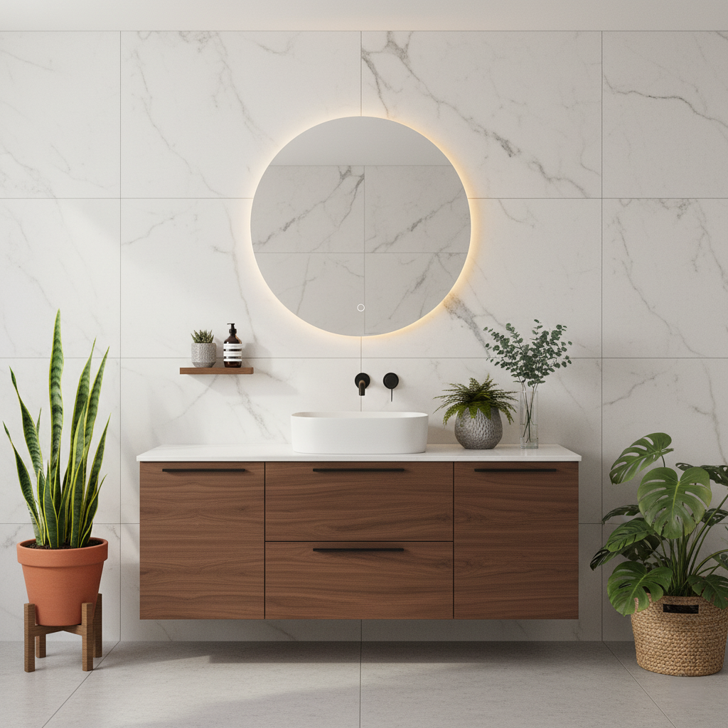 Frameless LED Mirror – 600mm Round