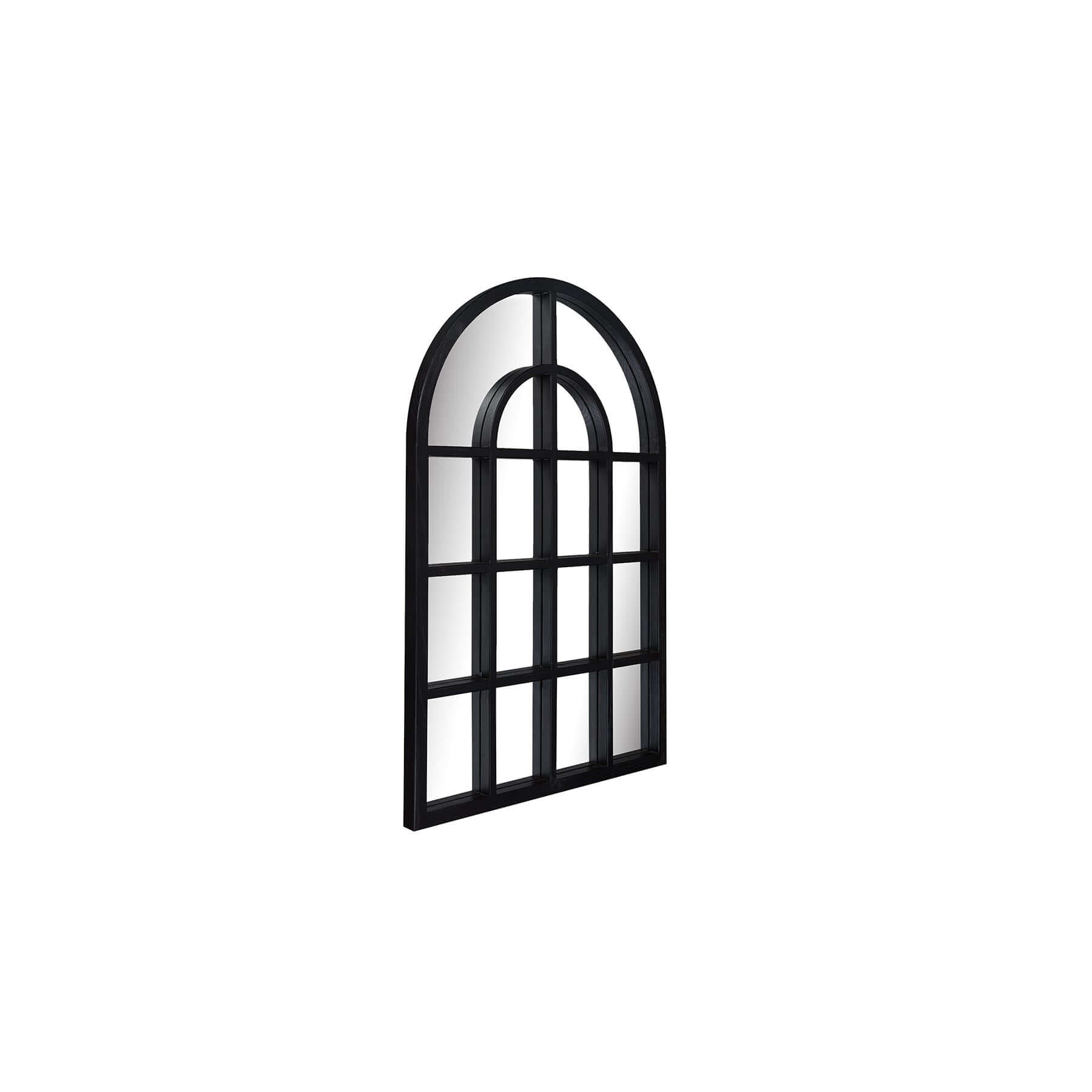 Arch Mirror - Small, elegant arched design with a black wood-styled frame, perfect for entryways or living spaces.