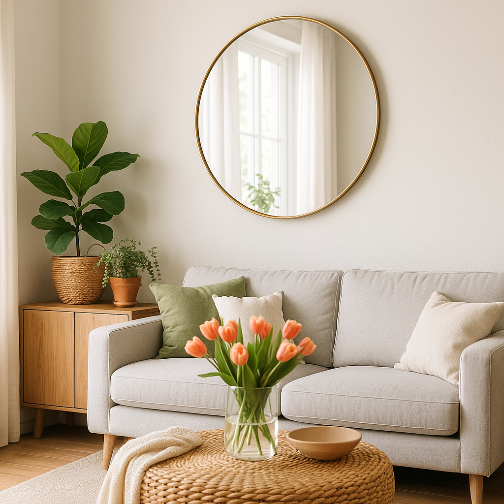 Style Essentials Aluminum Round Mirror 800mm
