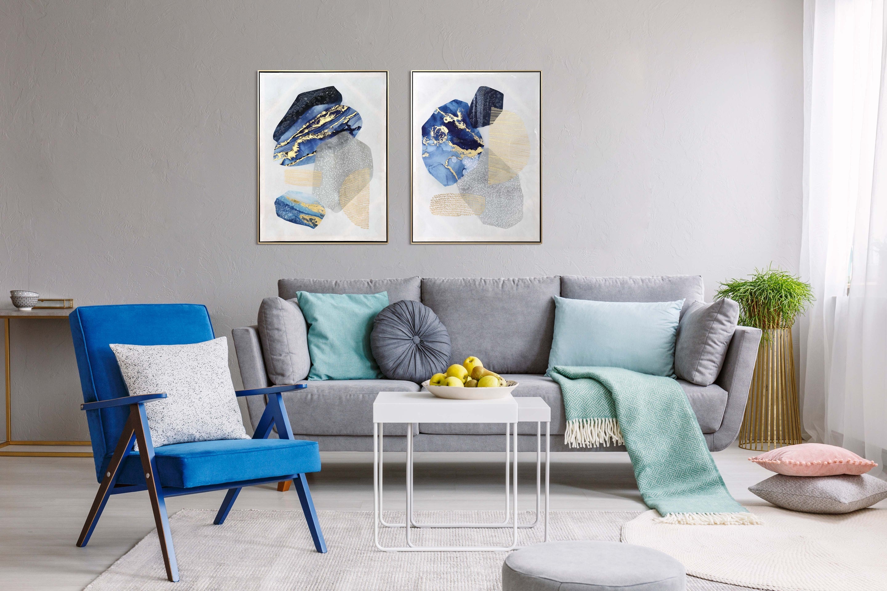 Celestial Current I Framed Canvas