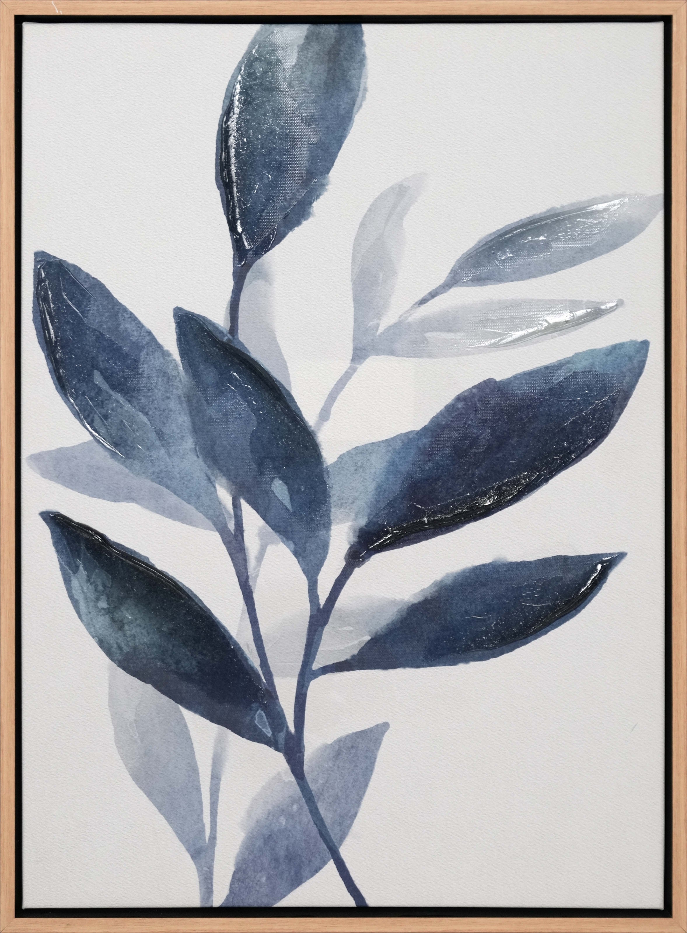 Indigo Stem I Framed Canvass