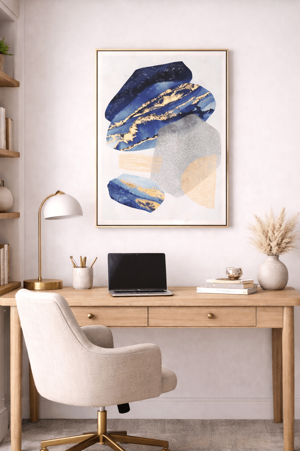 Celestial Current I Framed Canvas - Paramount Mirrors and PrintsPMM-WF-003Framed Canvas