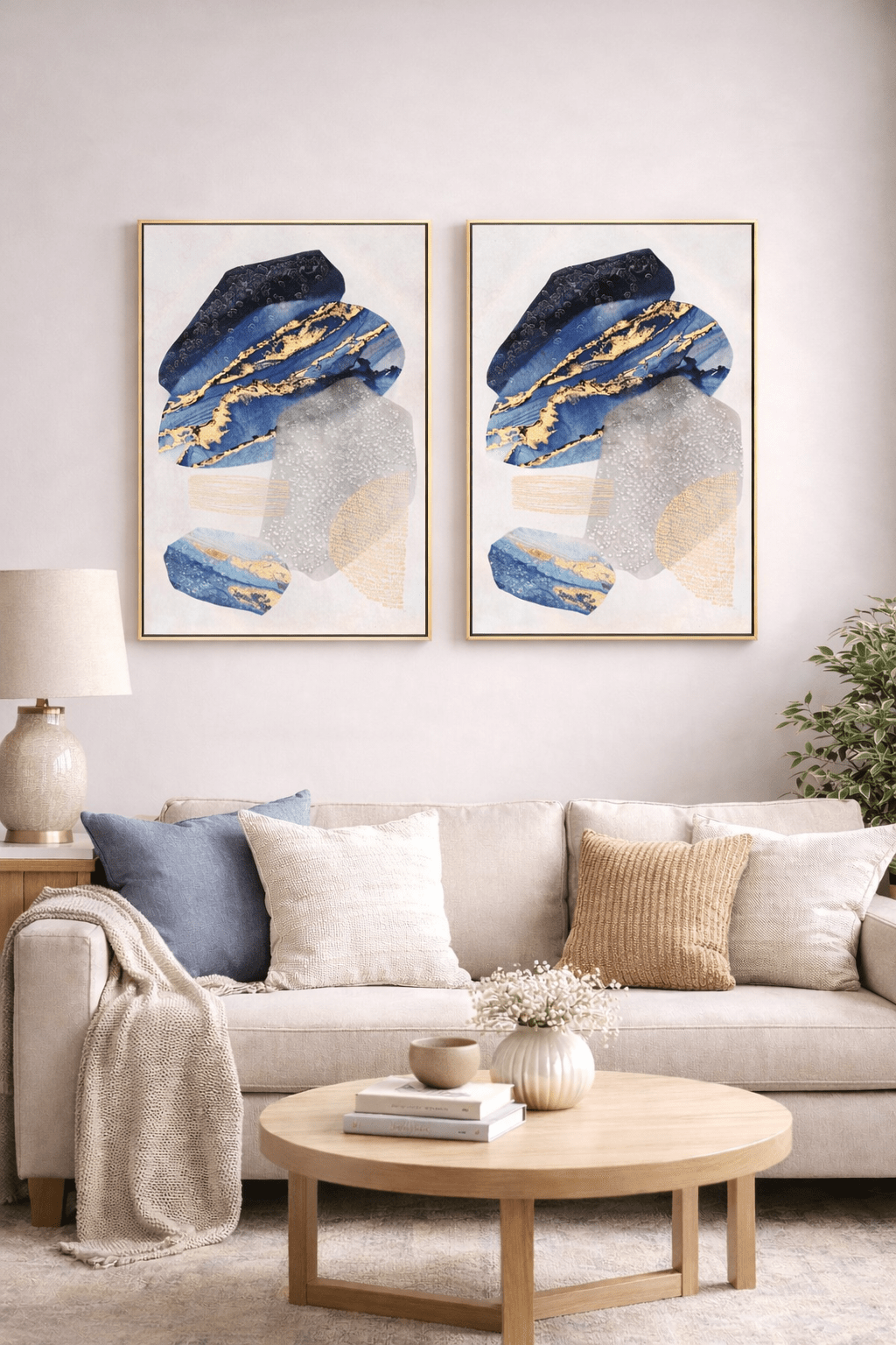 Celestial Current I Framed Canvas - Paramount Mirrors and PrintsPMM-WF-003Framed Canvas