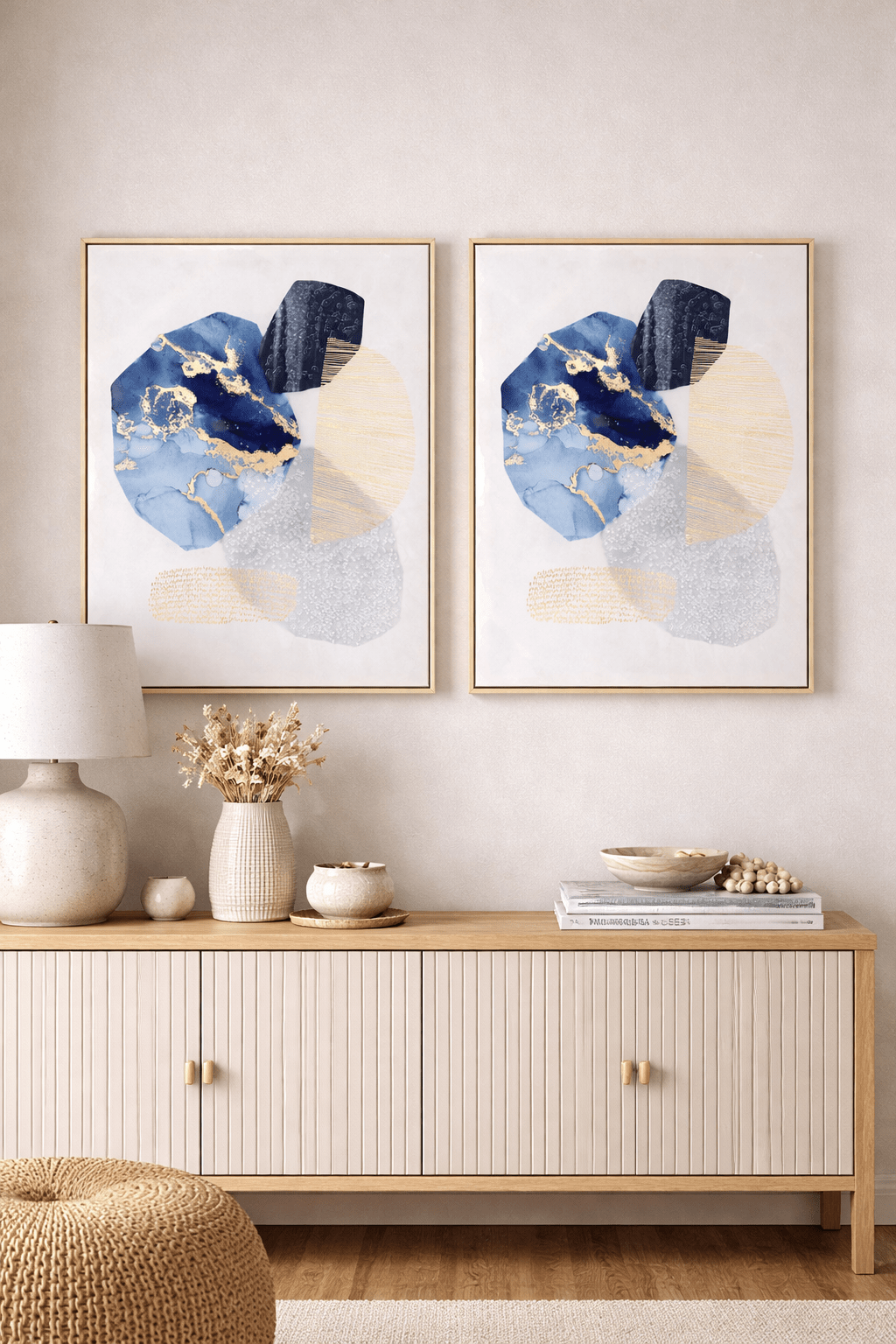 Celestial Current II Framed Canvas - Paramount Mirrors and PrintsPMM-WF-004Framed Canvas