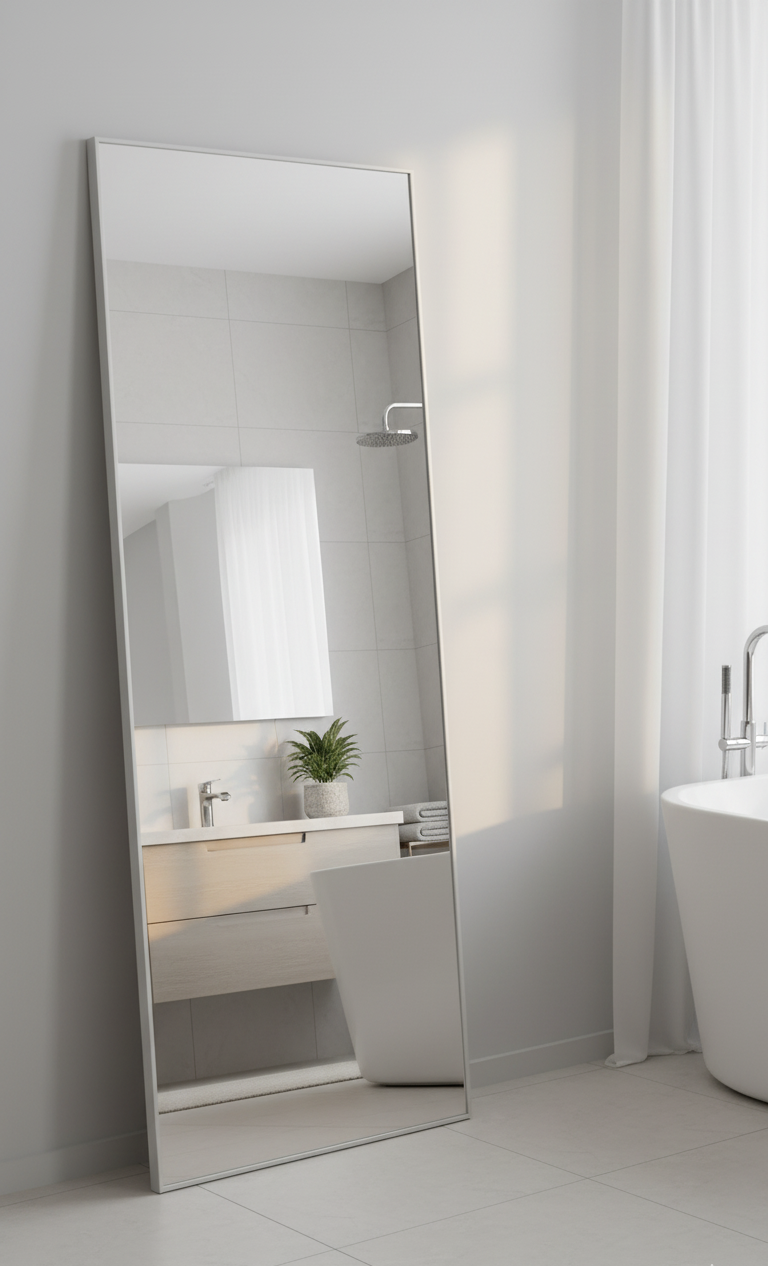 Style Essentials Solace Leaning Mirror – Silver - 1930 x 760mm