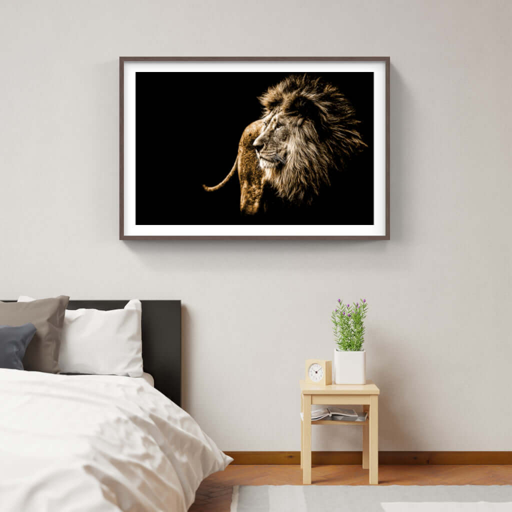Framed Wildlife Print No 3 - Paramount Mirrors and PrintsPMM-AA-LIONnoneFramed Print