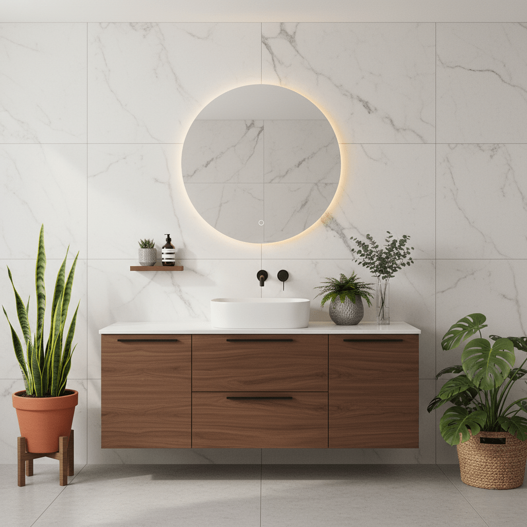 Frameless LED Mirror – 600mm Round - Paramount Mirrors and PrintsPMM-4001N(LED)759649674843LED Mirror