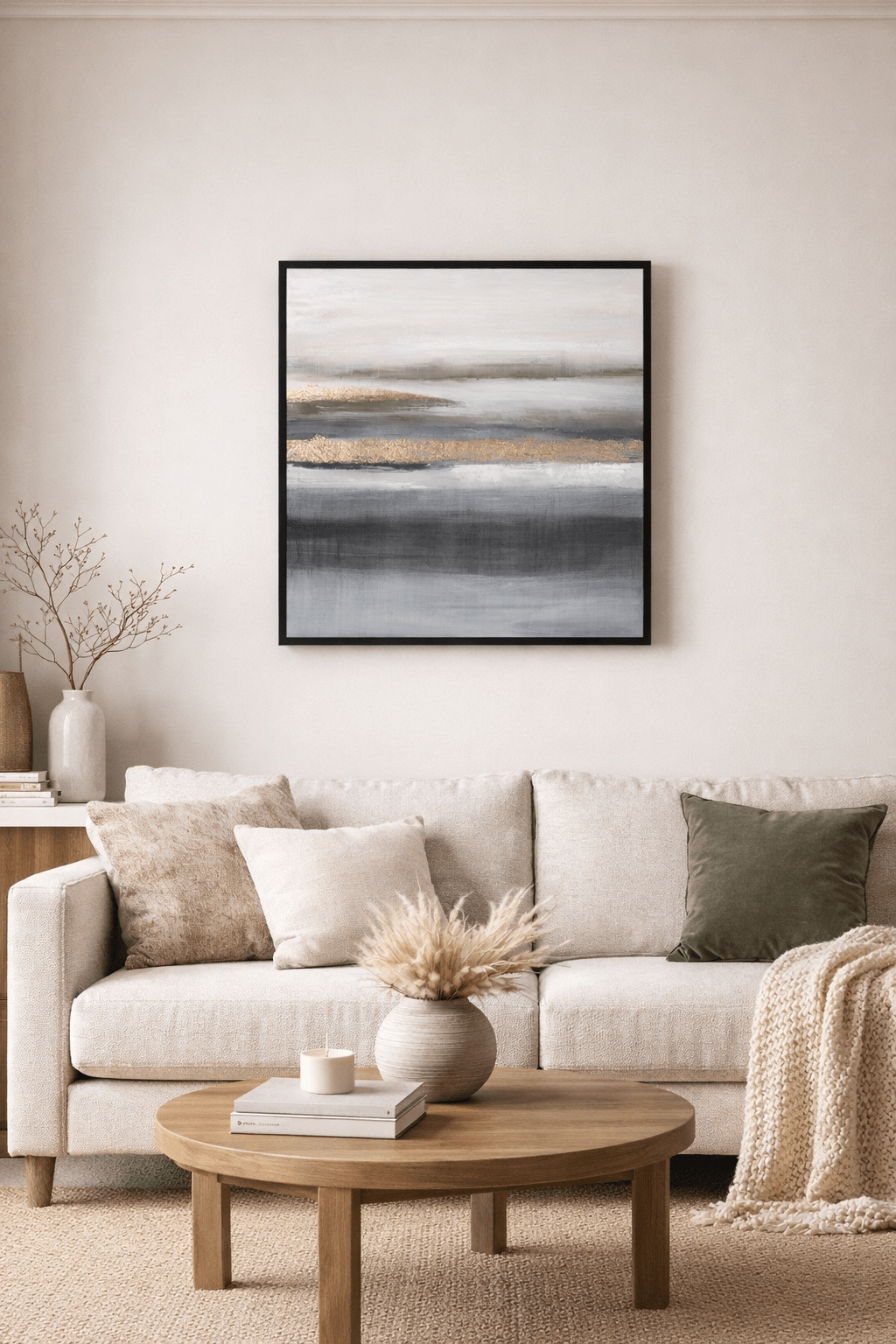 Gilded Horizon I Framed Canvas - Paramount Mirrors and PrintsPMM-WF-001Framed Canvas