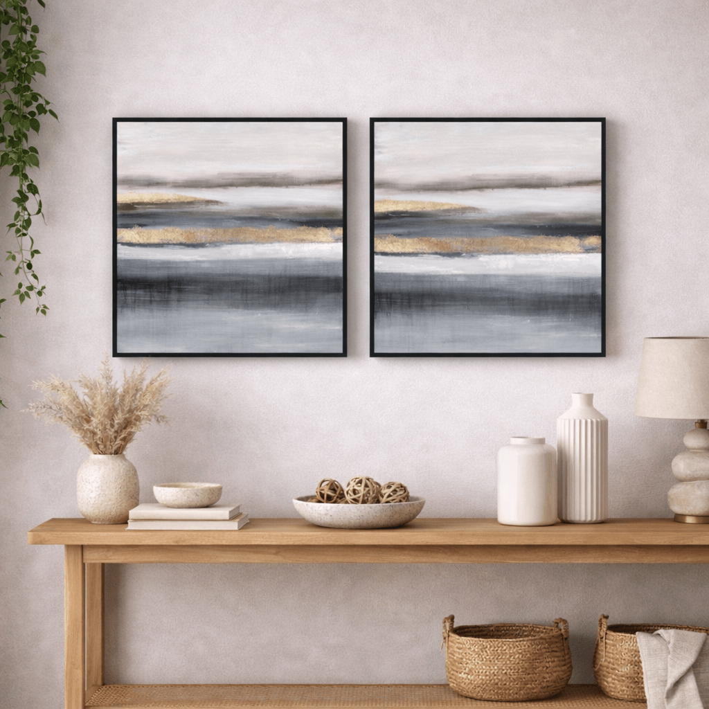 Gilded Horizon I Framed Canvas - Paramount Mirrors and PrintsPMM-WF-001Framed Canvas