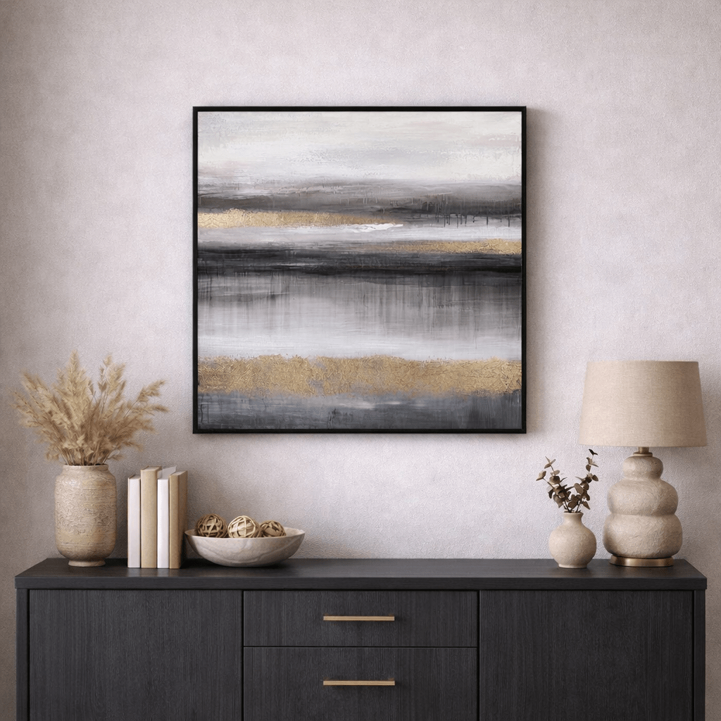 Gilded Horizon II Framed Canvas - Paramount Mirrors and PrintsPMM-WF-002Framed Canvas