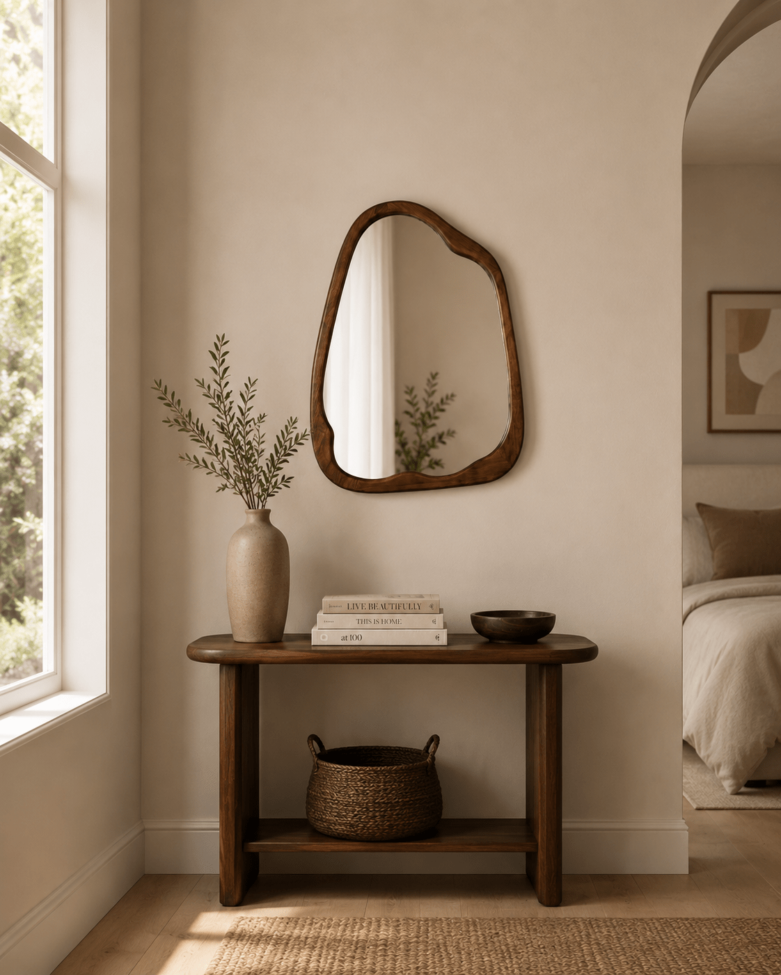Irregular Dark Walnut Mirror - 600x800 - Paramount Mirrors and PrintsPMM-IRR-DW-600X8000659525695057Decorative Mirrors