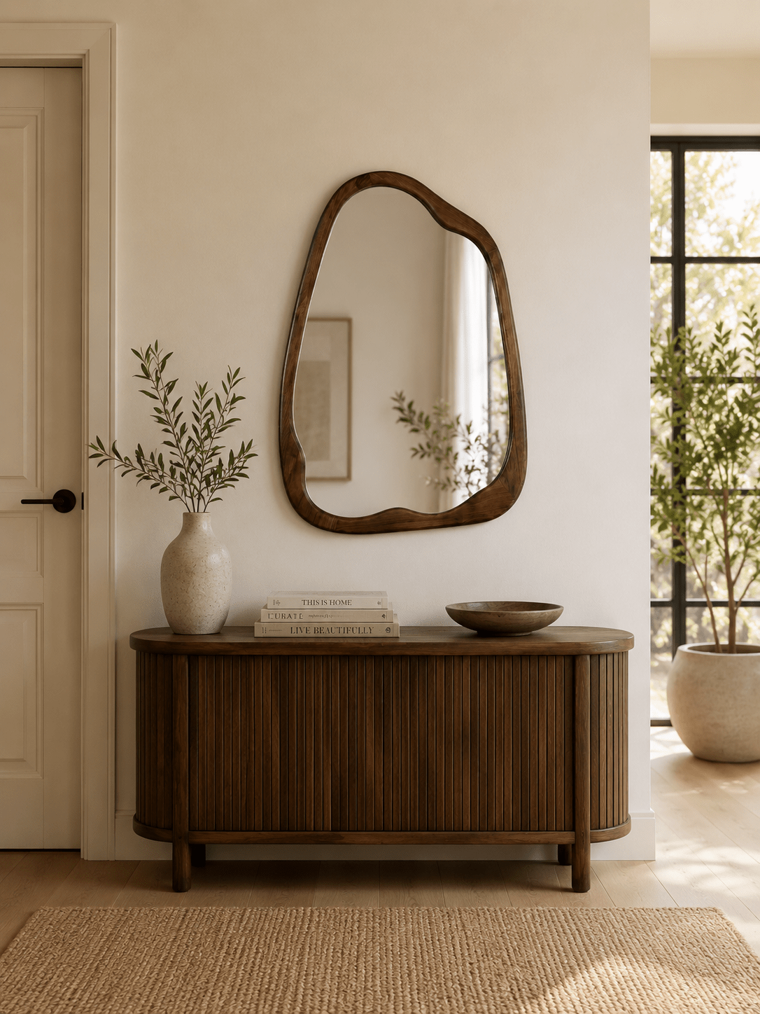 Irregular Dark Walnut Mirror - 760 x 1000mm - Paramount Mirrors and PrintsPMM-IRR-DW-760X10000659525695064Decorative Mirrors